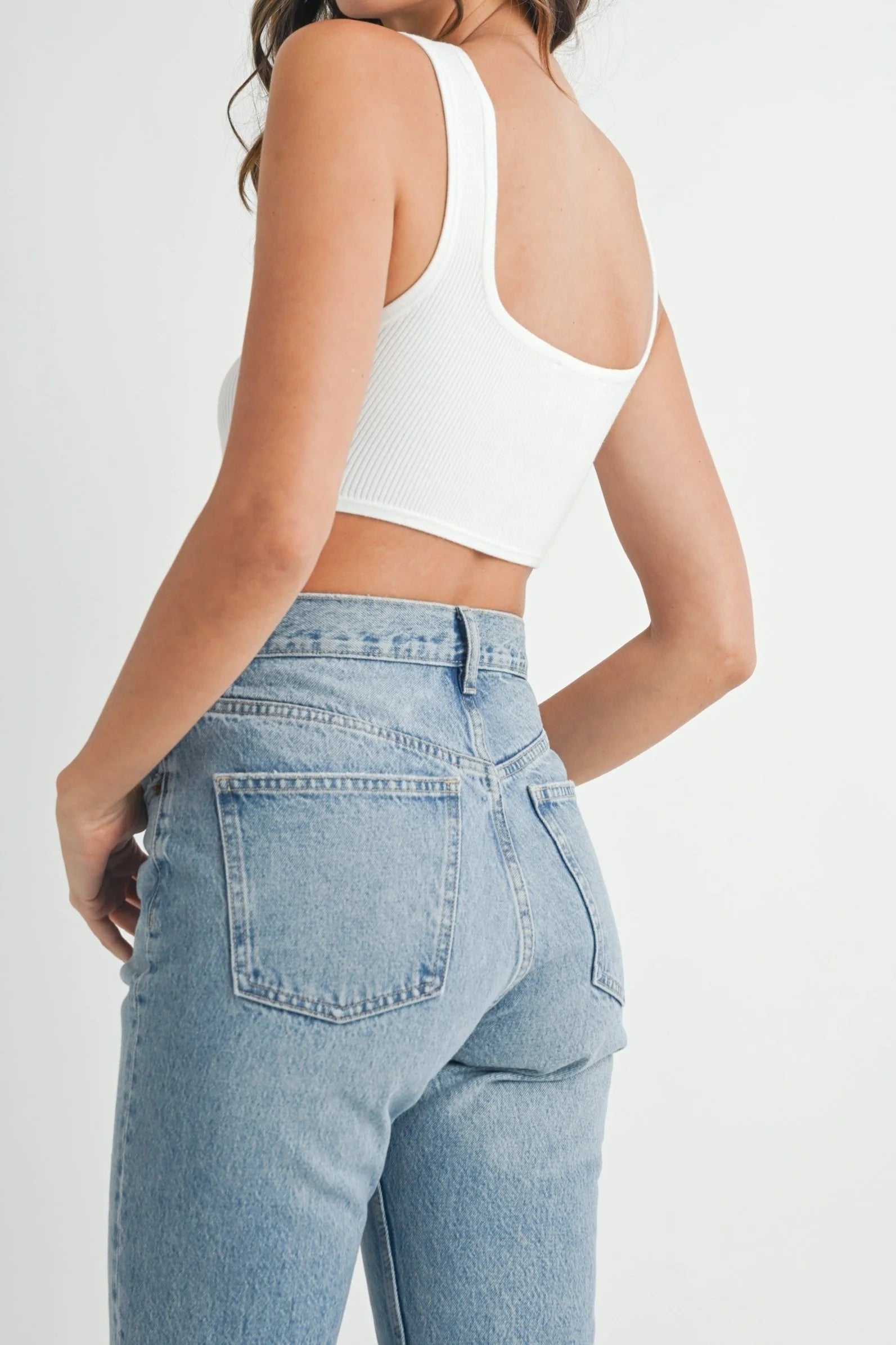 Ribbed Cut Out Detail Bodysuit