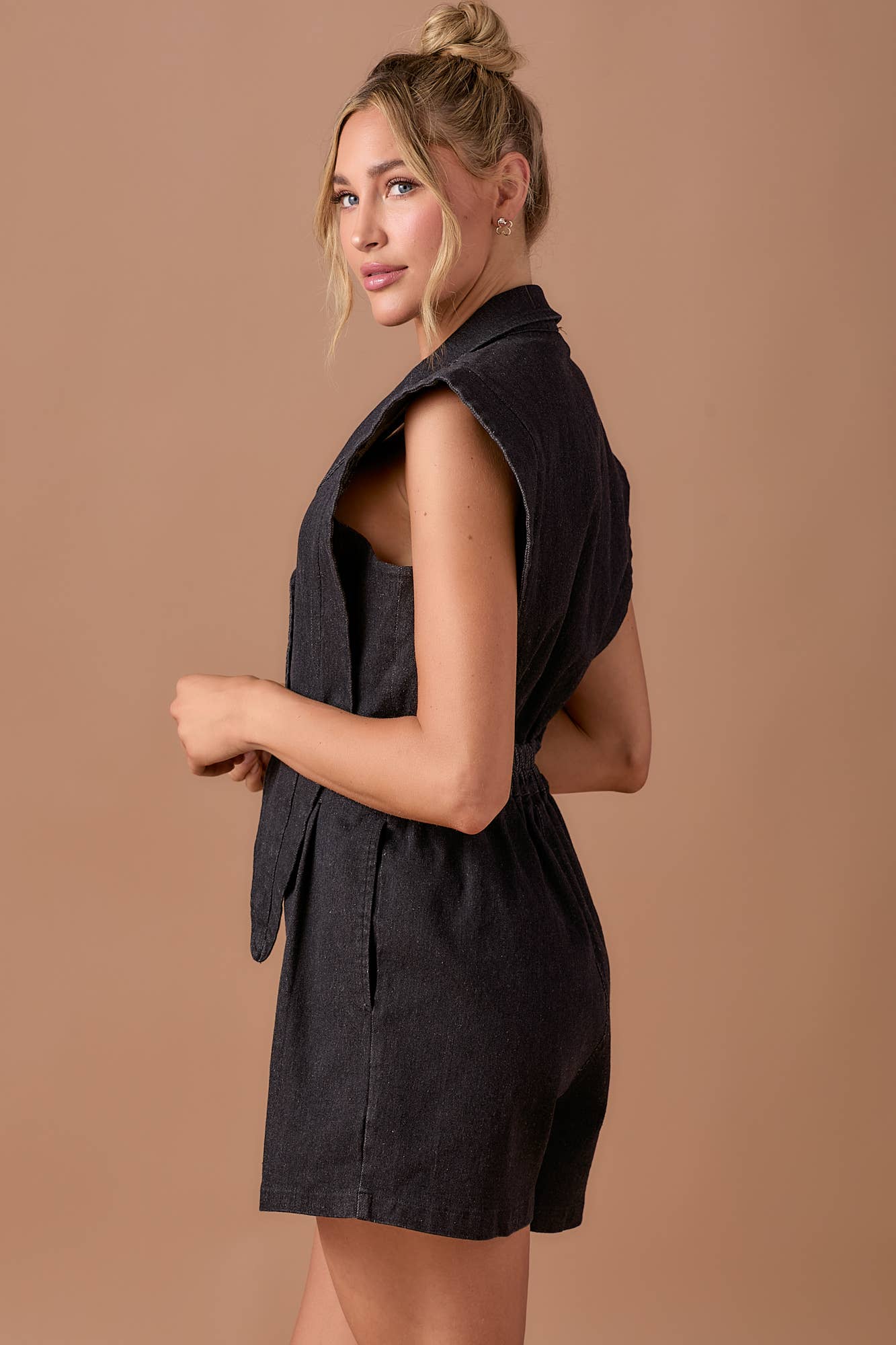 Blazer 2fer Denim Romper