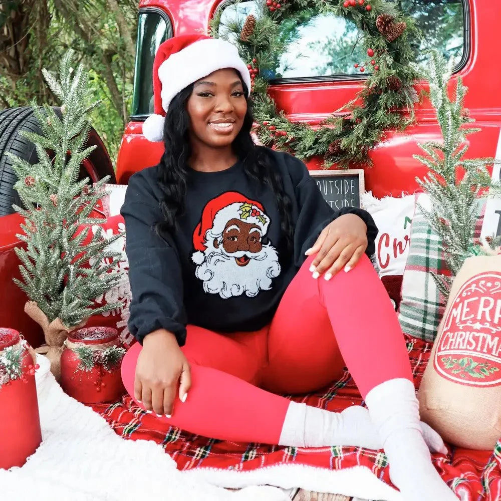 Black Santa Sweater