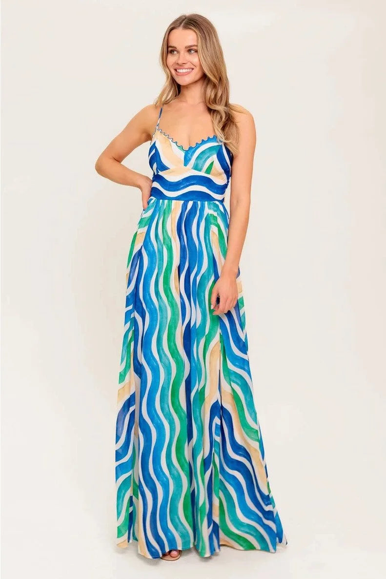 Tide & Teal Maxi Dress
