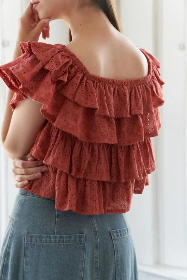 Rustic Eyelet Top