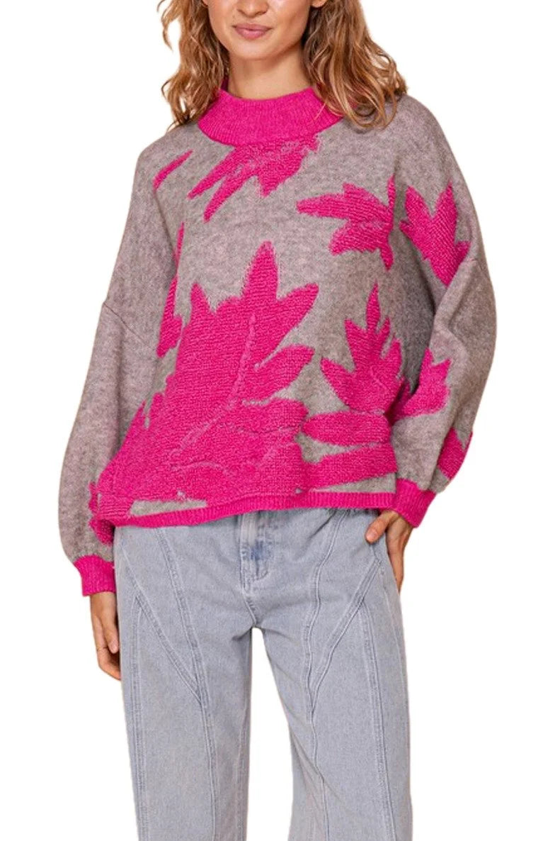 Floral Print Sweater