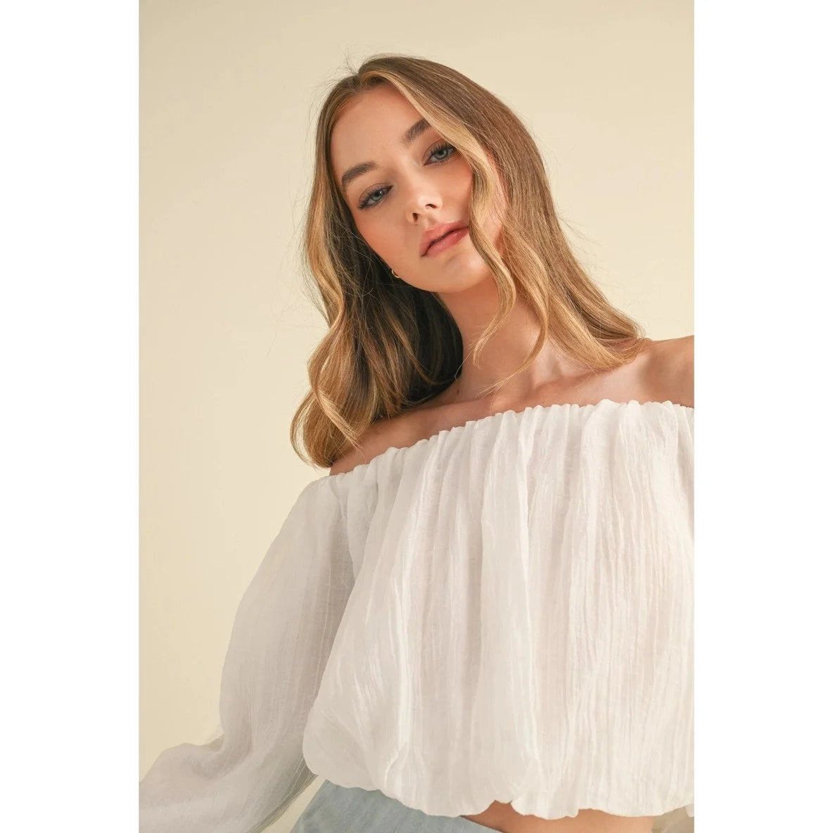 Cloud Nine Off-Shoulder Blouse