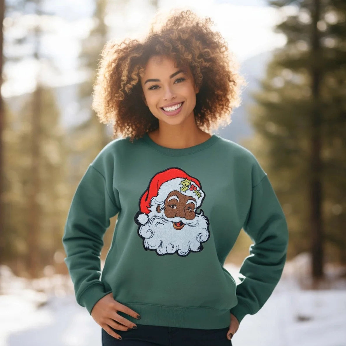Black Santa Sweater