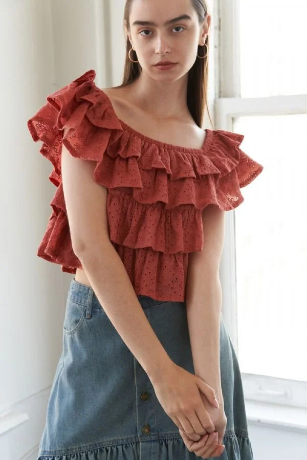 Rustic Eyelet Top