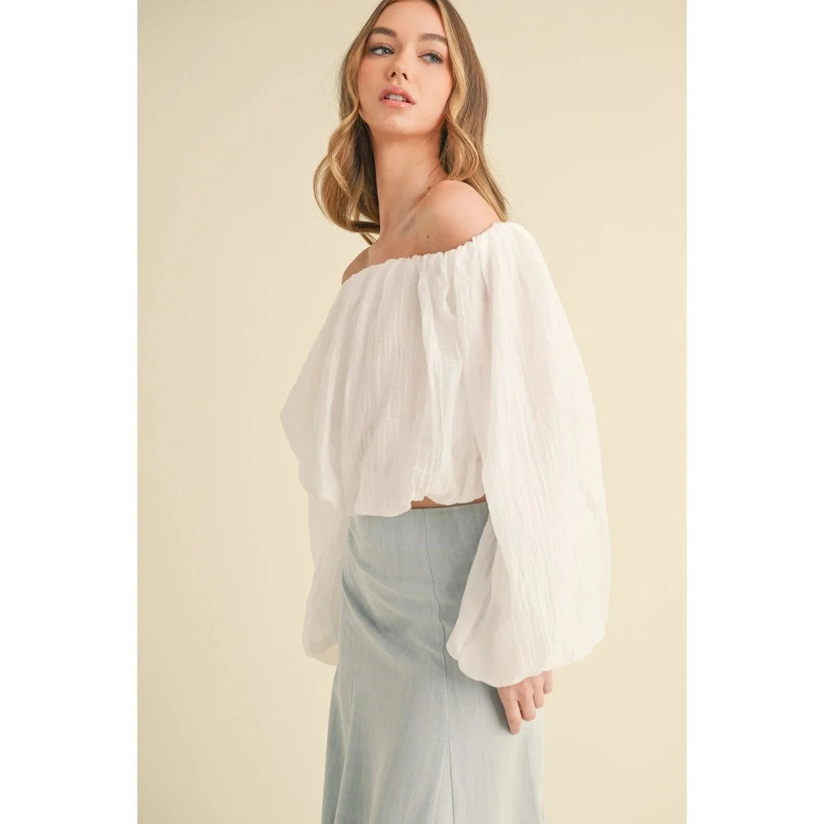Cloud Nine Off-Shoulder Blouse