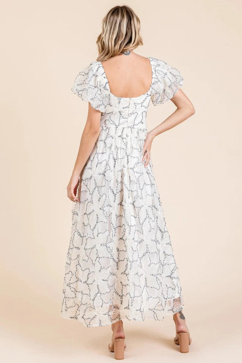 Sequin Mesh Maxi Dress