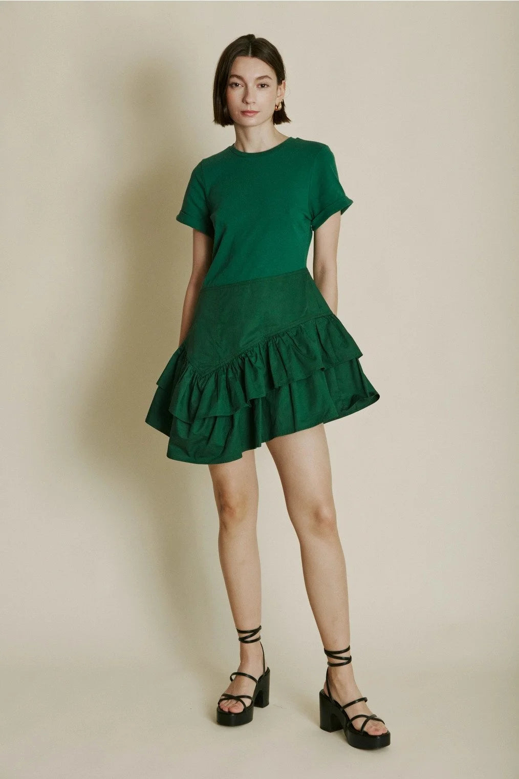 Green Asymetric Dress