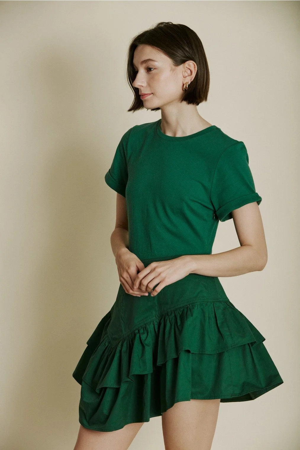 Green Asymetric Dress