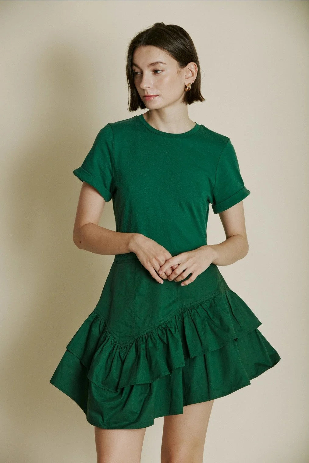 Green Asymetric Dress