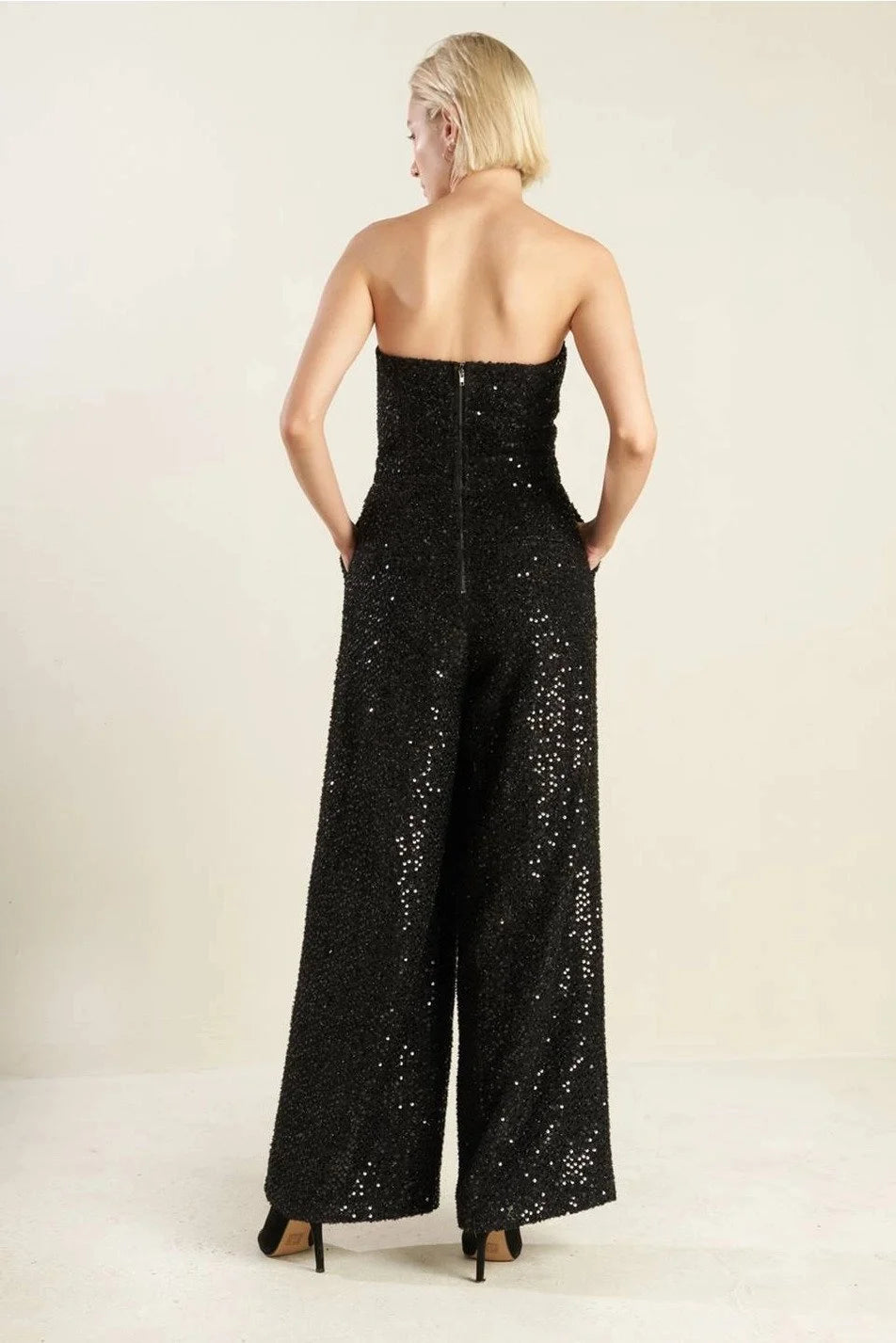Sequin Black Jumpsuit