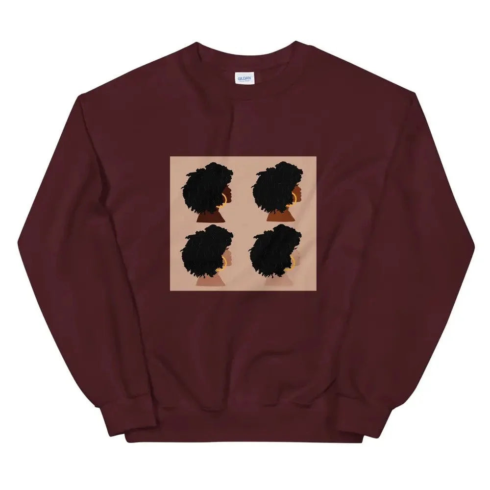 AfroGirls Sweatshirt - Maroon