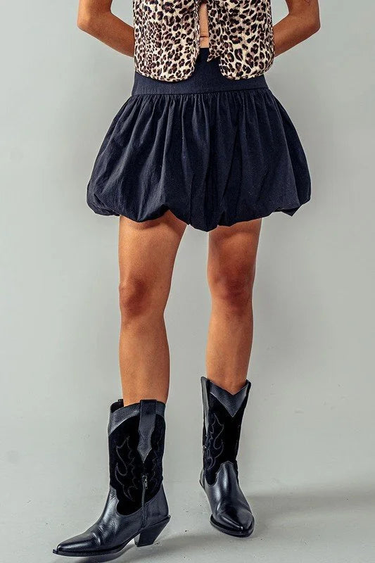 Eclispse Crescent Balloon Mini Skirt