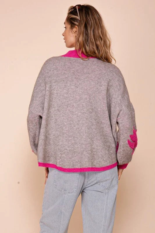 Floral Print Sweater