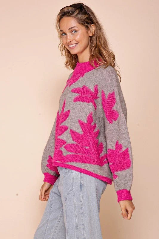 Floral Print Sweater