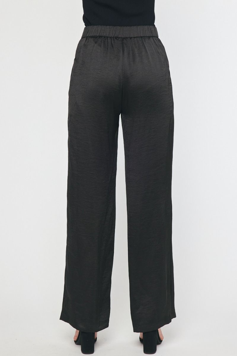 Black Satin Pants
