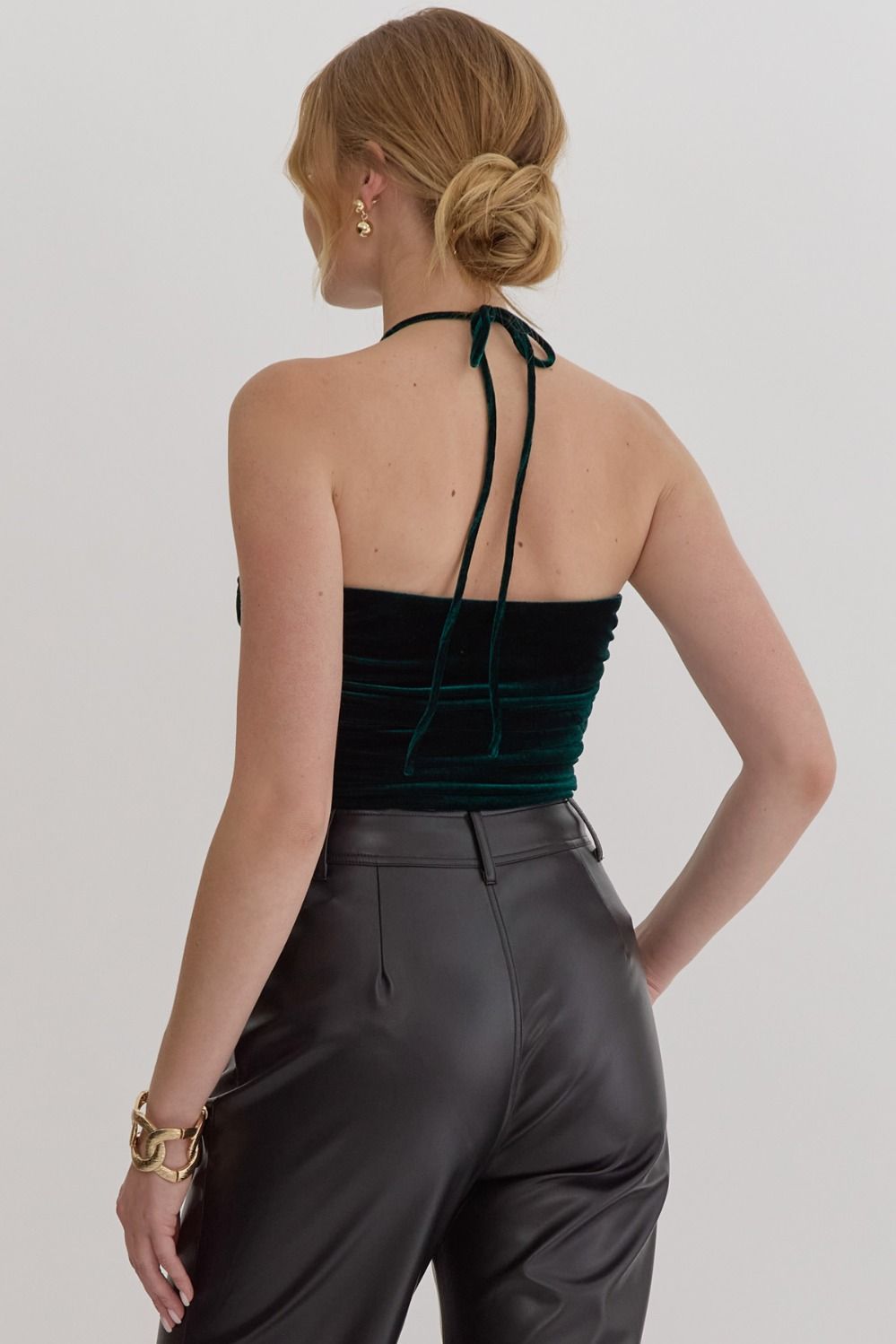 Velvet Bloom Bodysuit (Available in Pink & Green)